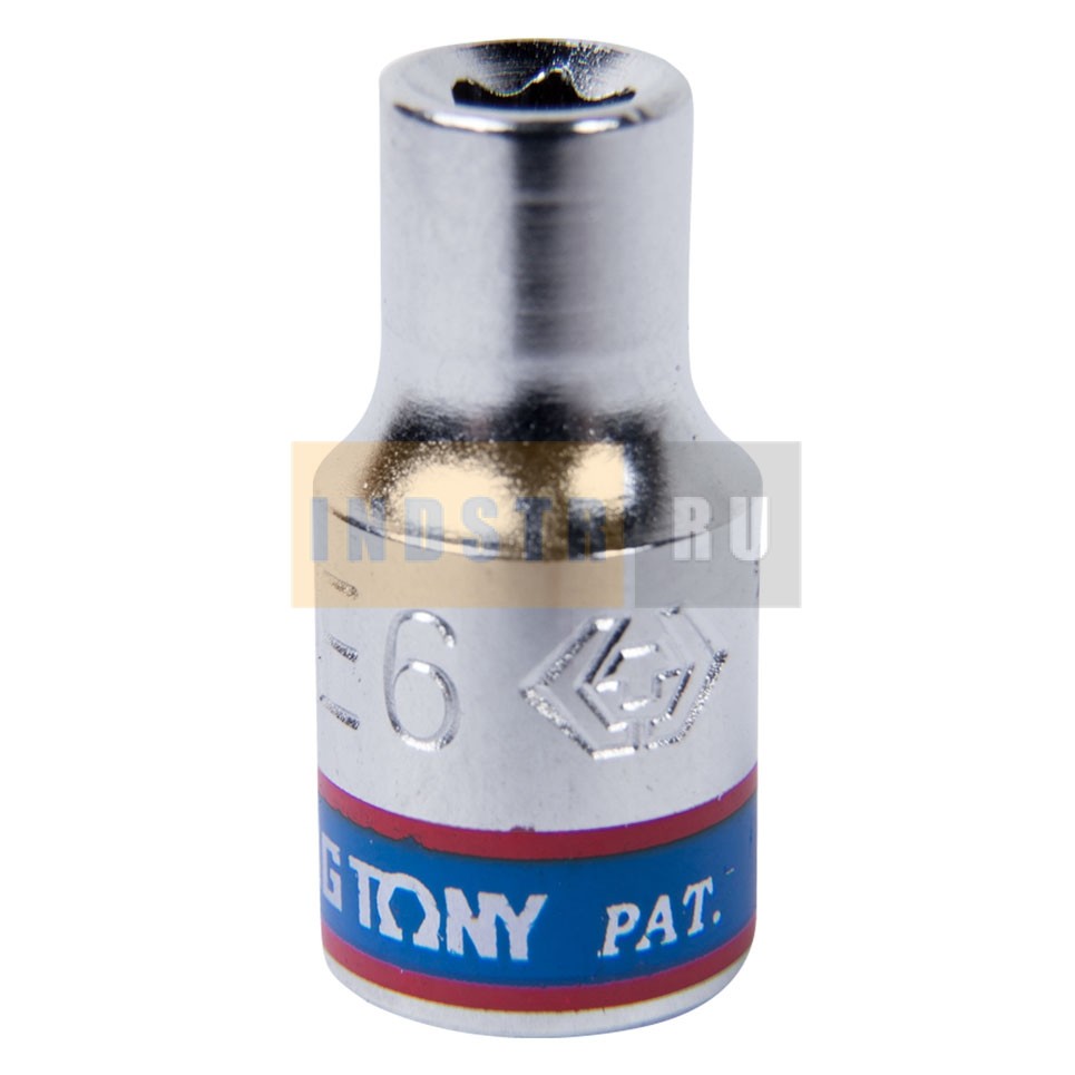 KING TONY Головка торцевая TORX Е-стандарт 1/4", E6, L = 24 мм (237506M)