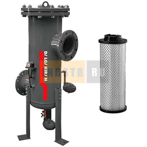 Магистральный фланцевый фильтр для сжатого воздуха DALGAKIRAN серии F модель 9600 MA (0.01 мкр/0.003 мг/м³)
