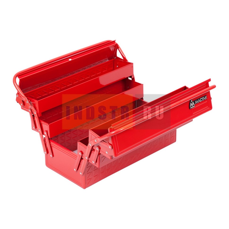 МАСТАК Ящик инструментальный, 5 отсеков, раскладной, красный (510-05420R)